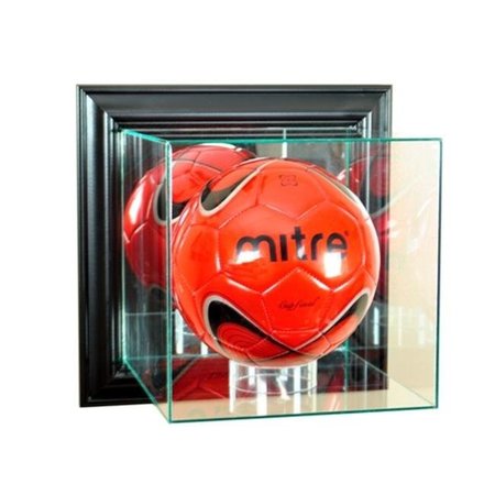 PERFECT CASES Perfect Cases WMVLB-B Wall Mounted Volleyball Display Case; Black WMVLB-B